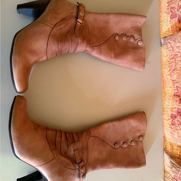 Miz Mooz Tan Heeled Boots - Picture 7 of 16